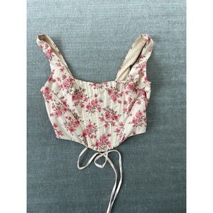 Windsor Corset Top Women S  Floral Romantic Femme Festival Boho Coquette Lolita
